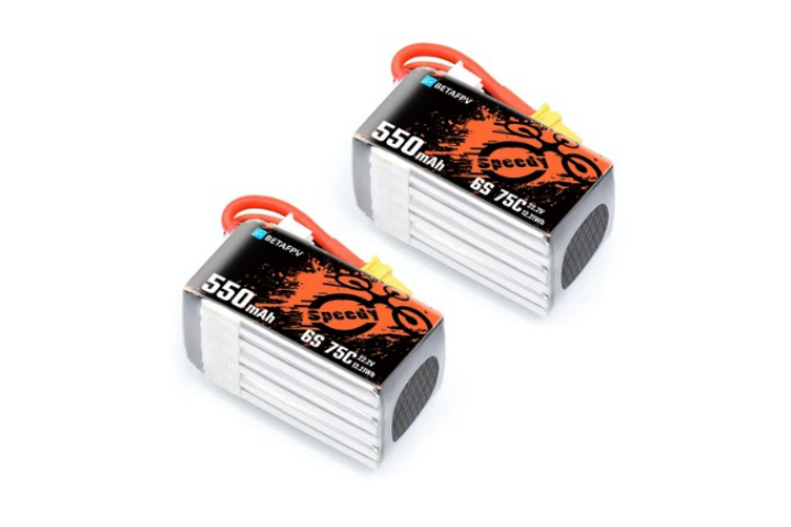 BETAFPV　リポバッテリー　550mAh 6S 75C Lipo Battery (2PCS)【16491】